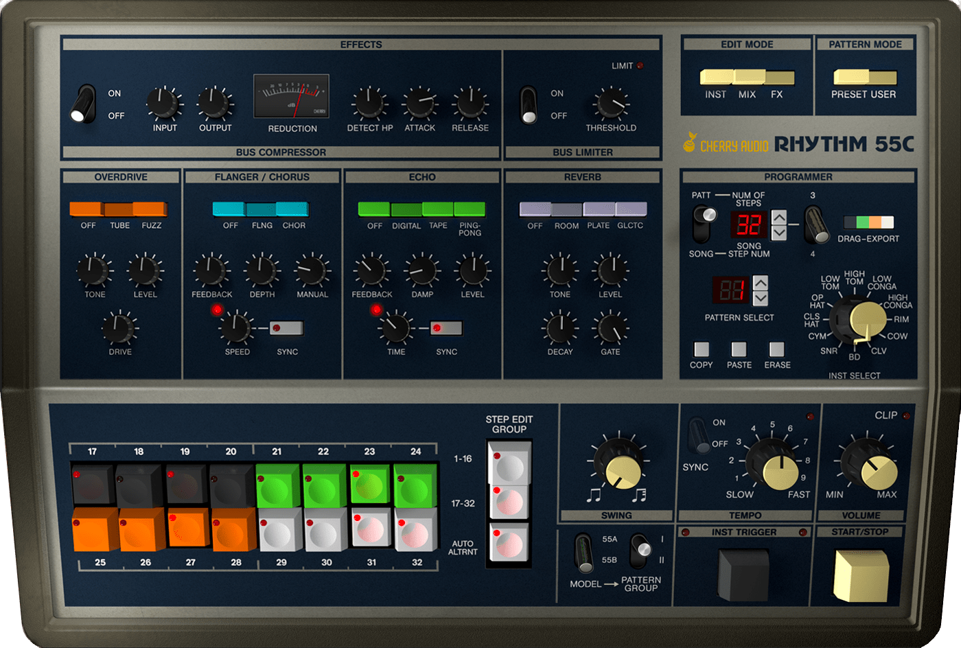 New Drum Machines by Cherry Audio, BFD Drums, Audiomodern, and Bradshaw Instruments